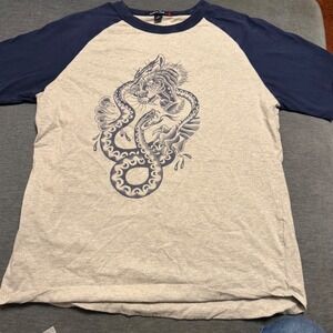 Sport-Tek 7th Street Tattoo Little Rock Tiger Snake Raglan Tee Gray Blue